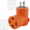 Ac Works Plug Adapter, 14-30R, L14-30P, 14-30P, 0 ft., Orange ADL14301430 - alternate 4